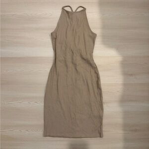 H&M Backless Tan Dress